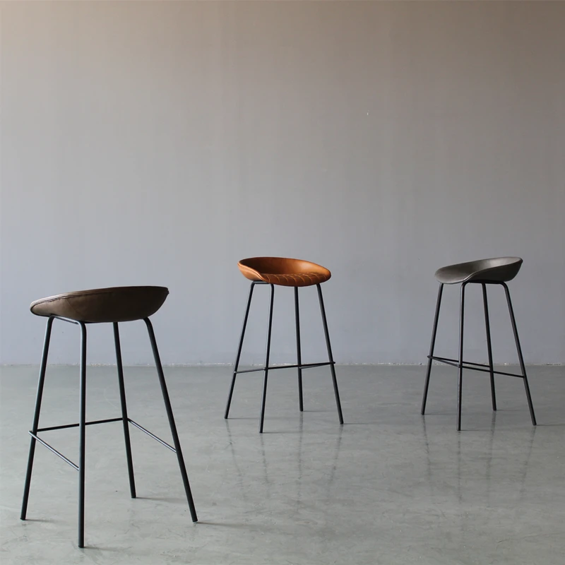 Барные стулья и столовые стулья для ресторана премиум-класса кожаные барные стулья