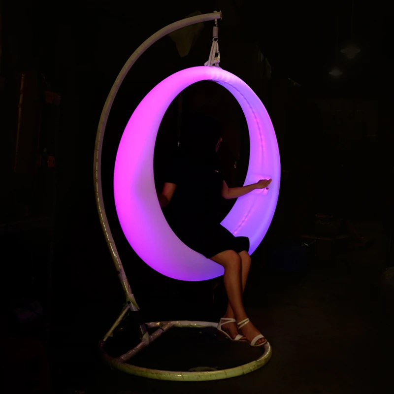  Светодиодные качели светящиеся круглые цветные подвесные 16 rgb меняющие цвет дистанционное управление светодиодные для