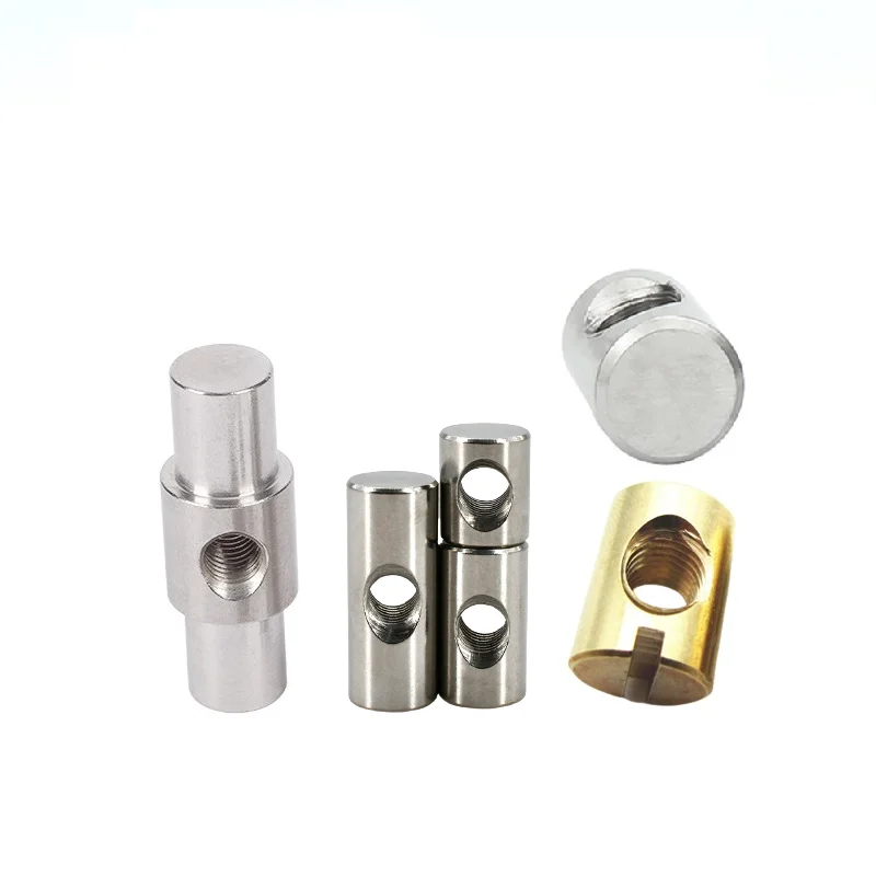 good services Custom Stainless,  Steel M3 M4 M5 Slotted Hammer Nut Cross Head Barrel Nuts For Furniture With Hole Barrel Nuts/