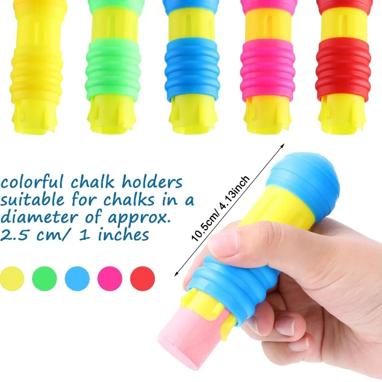 Factory Hot Sell Washable Dustless sports chalk Sidewalk Chalk 3 Colors magnesium carbonate Material with Plastic Chalk Holder