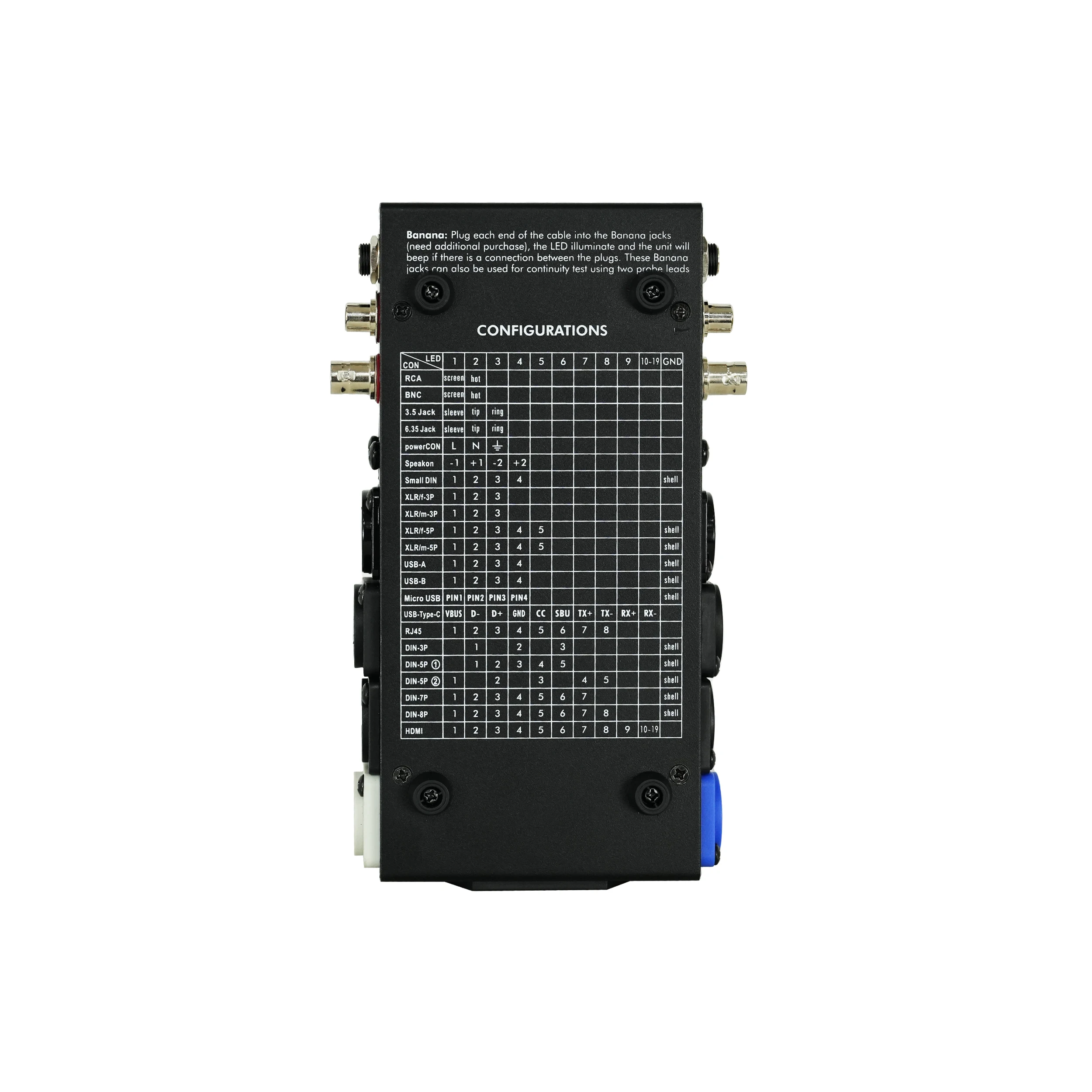 Accuracy Pro Audio CT-20Z Professional Line Tester Audio Cable Tester for Full-range Active Speakers