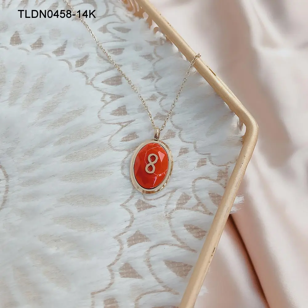 Manufacturer custom gemstone jewelry high quality none fade necklace with Semi-stone new arrivals gemstone jewellery necklace