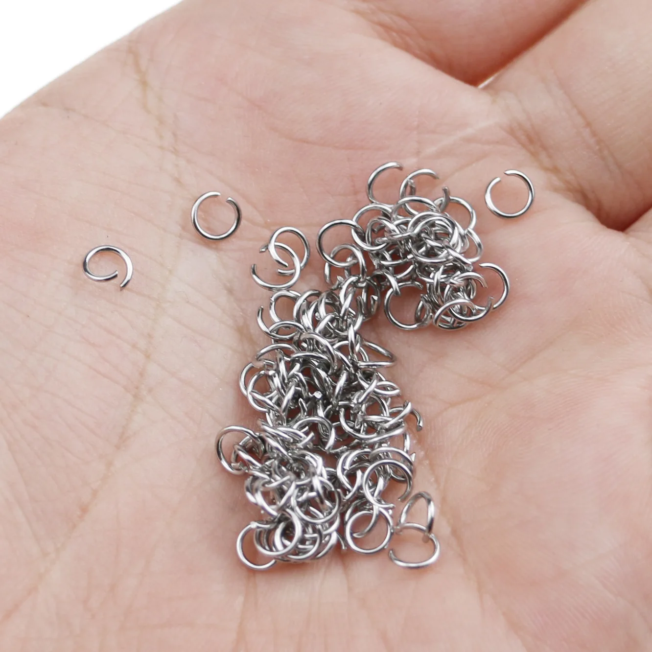 100pc/bag Stainless steel jump open ring jewelry accessories no rust closed ring DIY jewelry accessories connecting ring