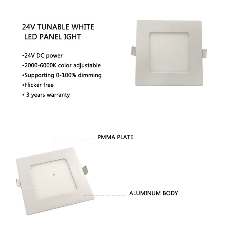 Benory 24V Dali PWM 2000-6000K Tunable White Smart LED Panel Loxone tree MDT KNX Casambi Tuya Control Round Ceiling Panel Light