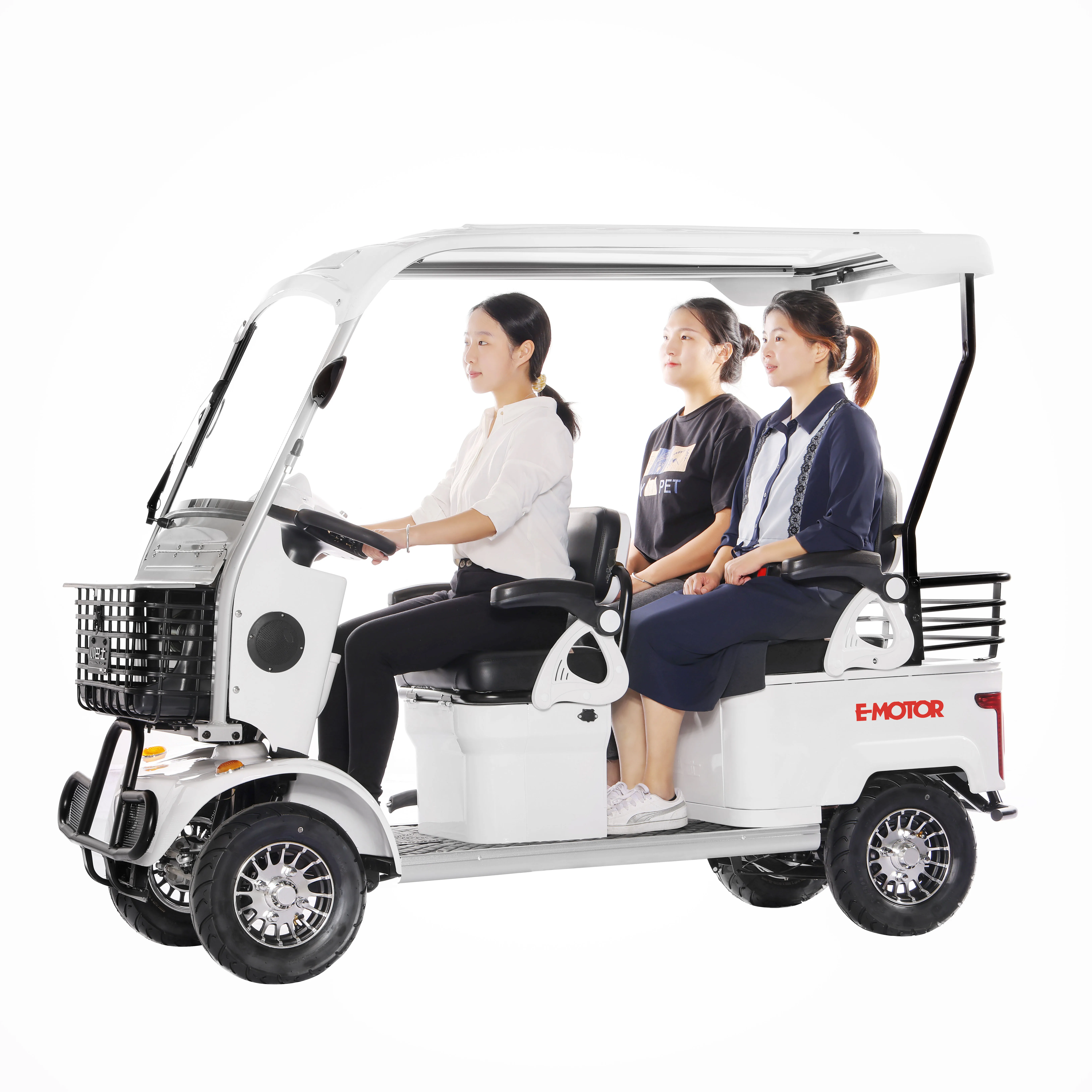 Powerful Motor Lithium Battery Front Disc Brake 3 Seats Sports  Street Legal Electric Golf Cart Vehicles