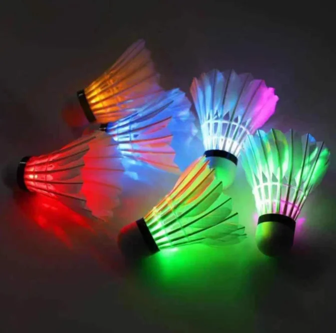 Shinning Lighting Badminton Shuttlecock / Night Led badminton / Shuttlecock Badminton use in night