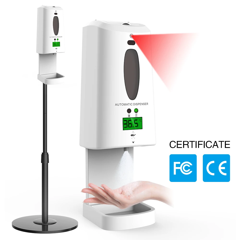 LIEN foaming soap dispenser automatic wall mounted ai digital infrared armpit clinical human temperature automatic