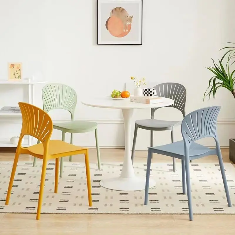 Cheap Stackable Dining Chairs Living Room Furniture Restaurant Cafe PP Plastic Chair