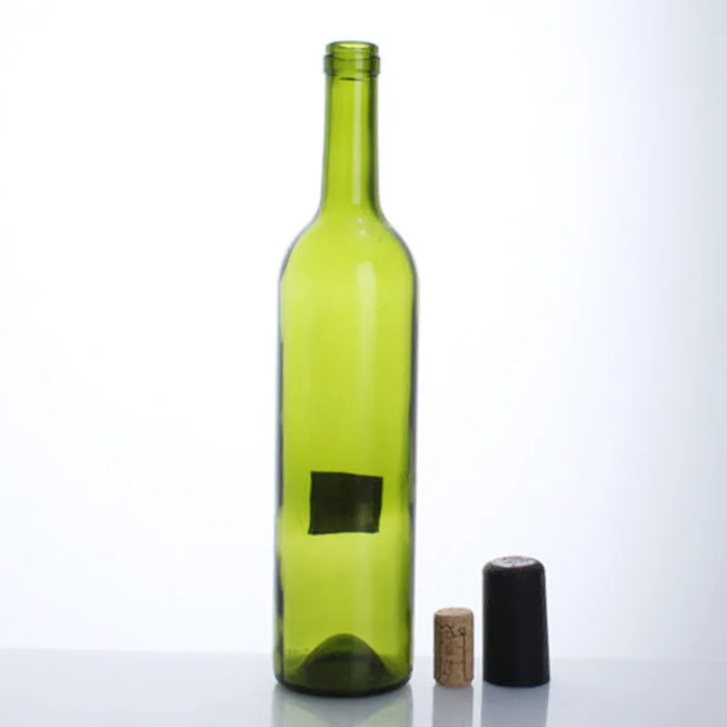 Glass Wine Bottles Carton Juice Bottle Beer Bottle Beverage Champagne Factory Stock 750ml Antique Green with Crok Top 10pcs Per