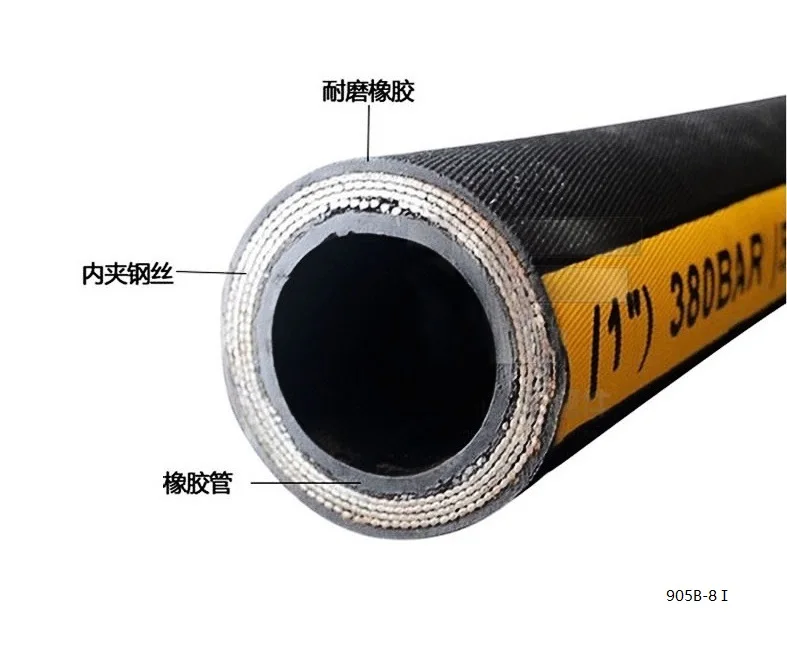 oil resistant braid hydraulic steel wire rubber hose/Steel Wire Braided Hydraulic Rubber Hose 905B-8