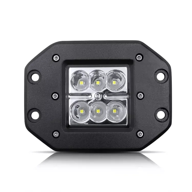High power 3 inch  square cubes waterproof IP67 18W led flush mount pods led work light for all cars