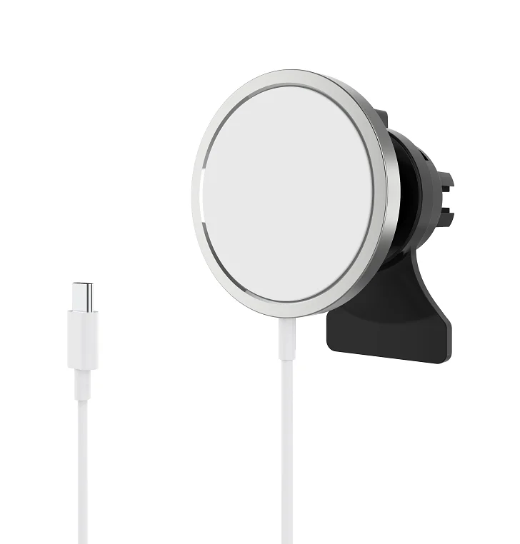 
2021 New Design Automatic Clamping Mount Qi wireless car charger magnet for iphone for Android phone 