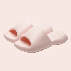 Japanese plastic slippers with thick soft  soles for women in summer indoor home deodorant bathroom slippers for men
