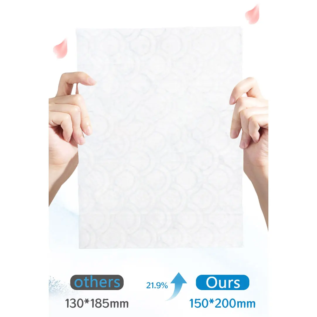 56 pieces Pocket Style High Quality Soft Organic Flushable Portable Wet Toilet Paper, Wet Toilet Paper