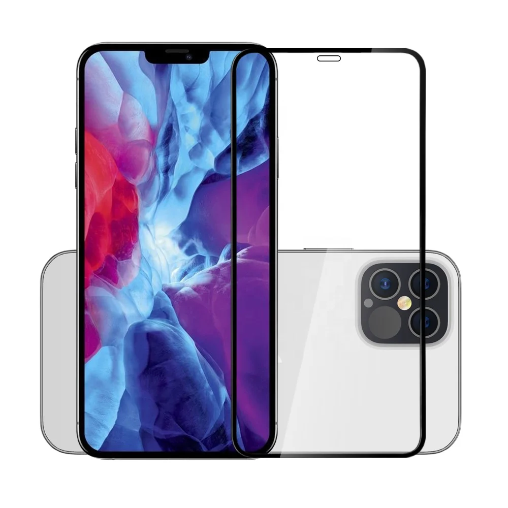 Заводская поставка шелкография 0,26 мм 2.5D Закаленное стекло для iphone 12pro max 6,7 Защита от взрыва