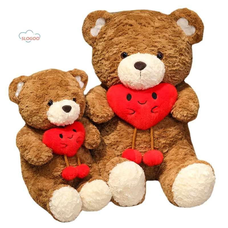 45 Cm Cute Soft Bear Holding Love Heart Teddy Bear Soft Toys Plushies Custom Plush Toy Children Kids Toys