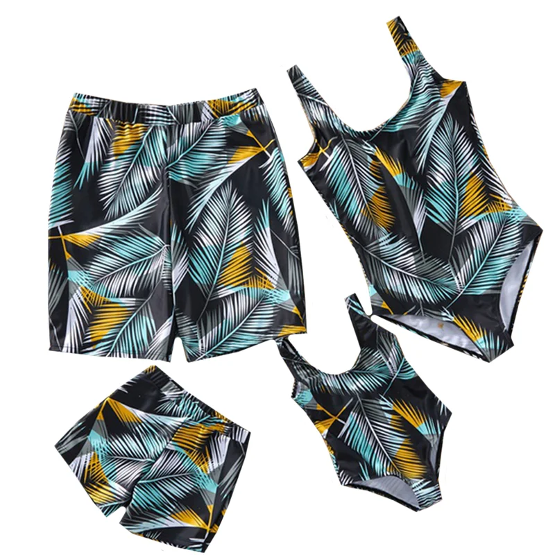 Family style parent-child type mother daughter couple integrated Sen series beach diving swimsuit