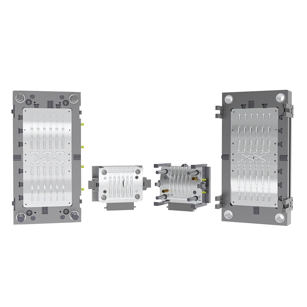 Toothbrush Mould Two Component PP12+TPE6 Cavity Cold Runner Hot Runner Plastic Injection Mould Toothbrush Handle Mold