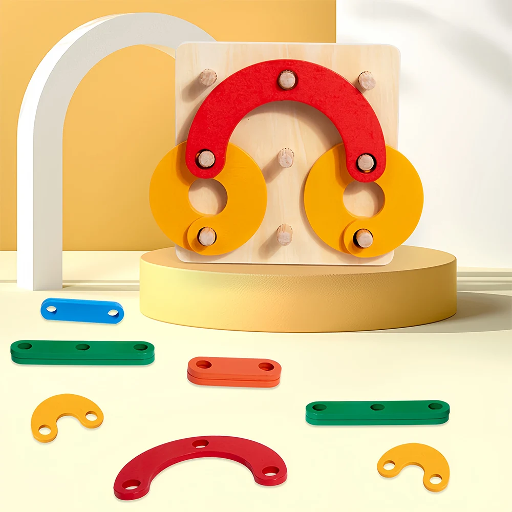 Factory Kids Creative Geometry Puzzles Board 2 In 1 Montessori Tictactoe Toys Children Educational Wooden Jigsaw Puzzles Toys