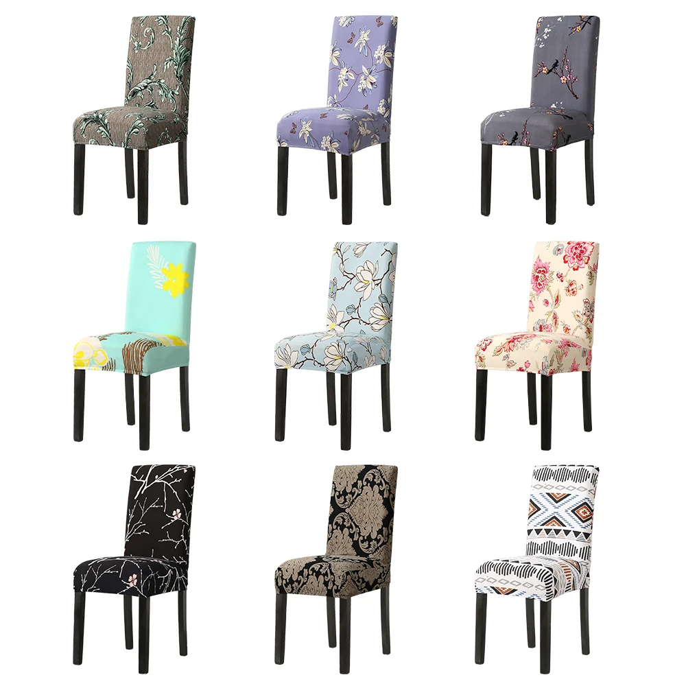 Soft Spandex Fit Stretch Printed Magic Cube Pattern Chair Cover for Living Room
