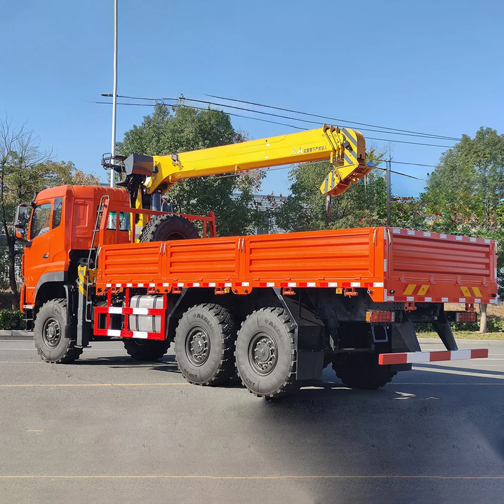 Customized mobile new off-road hydraulic 8x4 6x4 second-hand folding straight arm vehicle mounted crane for sale in China