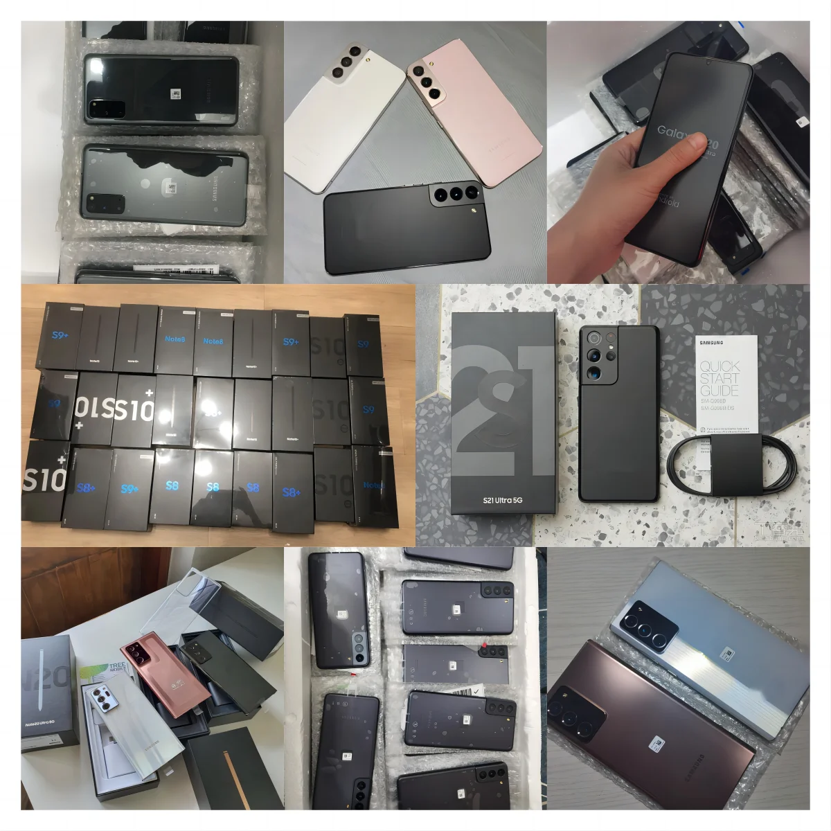 Used phones for Samsung Galaxy Note20 Note 20 Ultra  second Cell Phone S9 S10+ S20 S21 S21+ S21U S22 note10 note 9