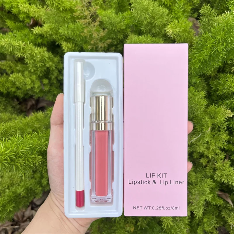 New 21 Colors Waterproof Matte Nude Lipstick Lip kit Pigment Dark Red Black Long Lasting Lip Gloss Women Makeup Lipgloss Kit