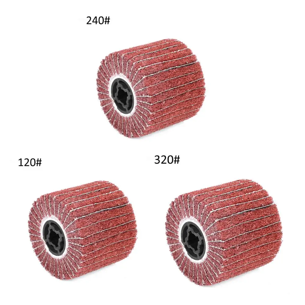 120# 240# 320# Mop Flap Non Woven Grinding Wire Drawing Abrasive Buffing Polishing Brush Wheel For Stainless Steel Metal