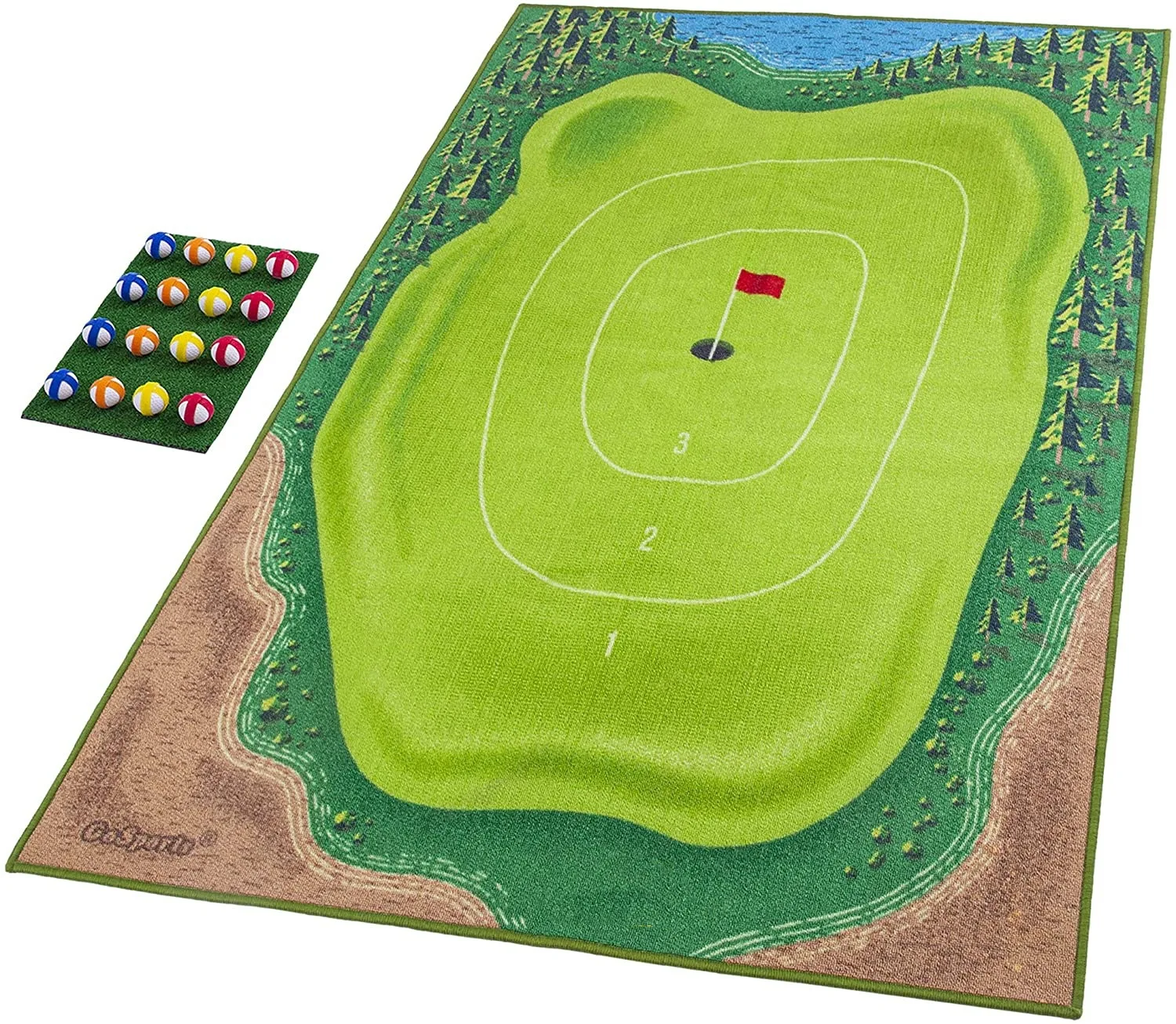 Outdoor Indoor Sports Casual Golf Game Set Golf Batting Mat