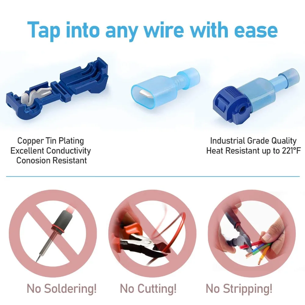 
Quick Electrical Cable Connectors Snap Splice Lock Wire Terminal Crimp Electric Terminals Waterproof Wire Connector 