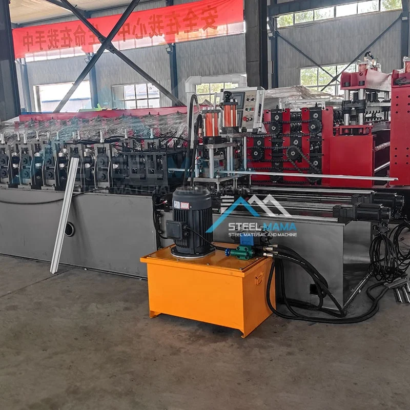 Factory Supply Full Automatic Color Steel Metal Double Row Stud Fence Panel Cold Roll Forming Machine
