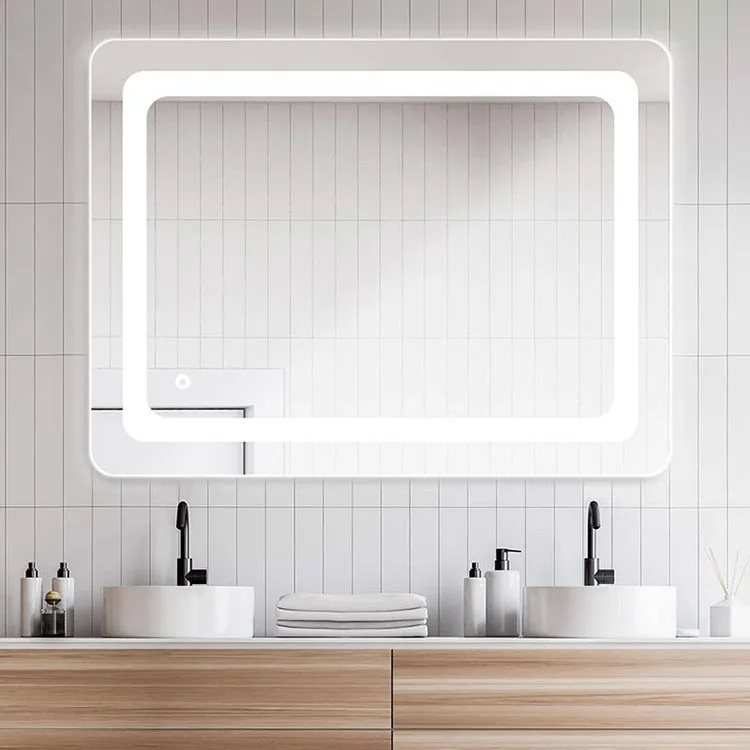 free samples smart led shower fogless hd rectangle glass mirror bathroom mirrors anti fog with wifi for shaving