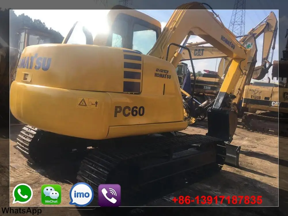 Used Komatsu mini excavator komatsu pc60-7 small excavator used small komatsu excavator pc60-7