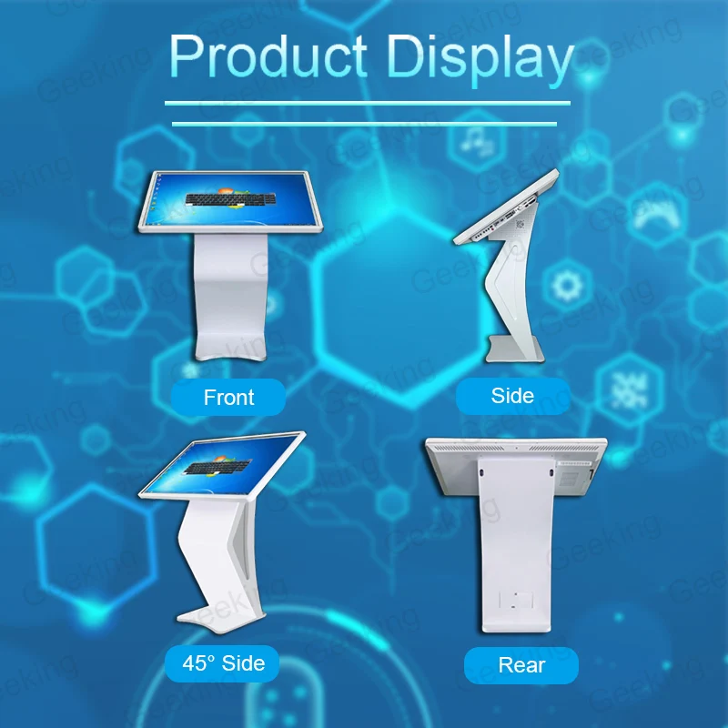 OEM 43 inch Floor standing horizontal Digital Kiosk lcd wifi infrared touch screen query machine information interactive kiosk