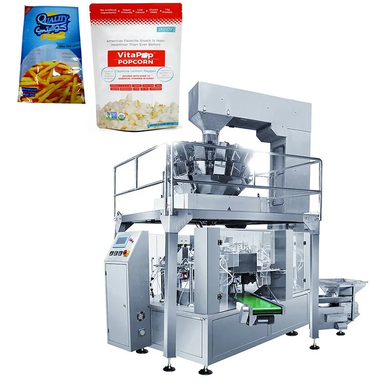 Factory Automatic Stand up bag giving packing machine polybag packing machine catchup packing machine
