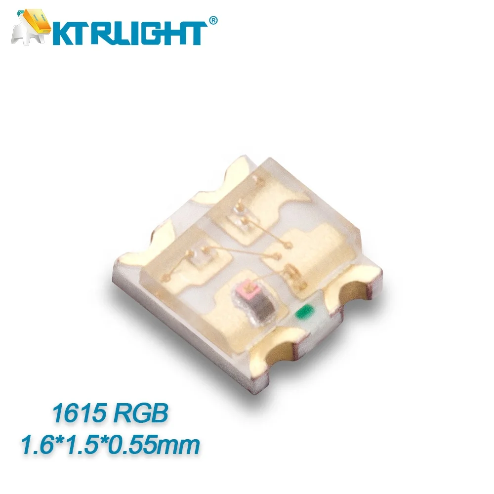 KTRLIGHT RTS 1615 SMD Led RGB 0.2w high bright 1615 Full color chip Emitting Diode red green blue smd led tri-color Common anode
