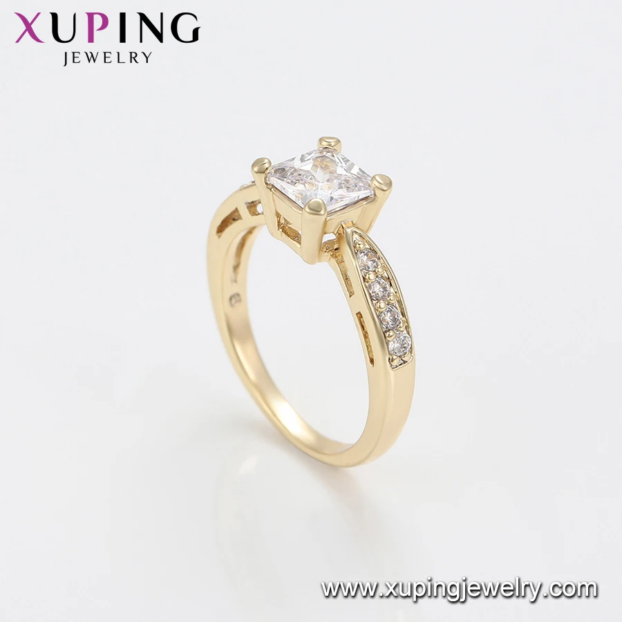  16340 xuping модное Золотое кольцо оптовая продажа новый дизайн большой алмаз 14k позолоченные циркониевые кольца для
