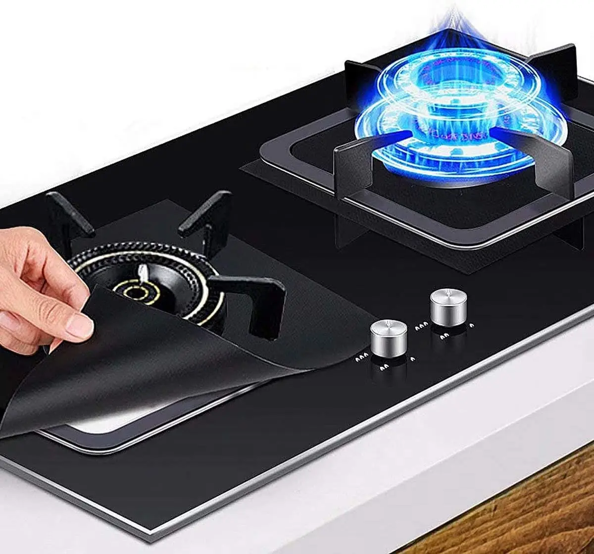 
Heavy duty 27*27cm cuttable heat resistance PTFE stovetop protector cooktop liner 