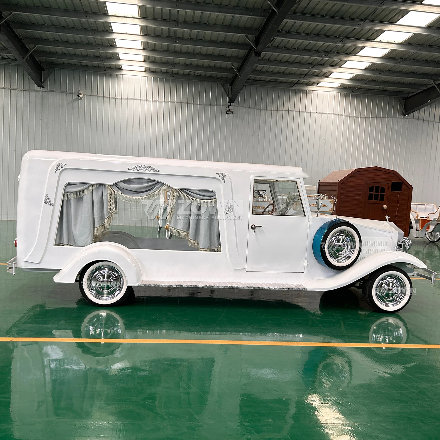 Factory Supplier American Hearse Classic Electric Drive Vehicle Vintage Antique Hearse Trailer for Sale