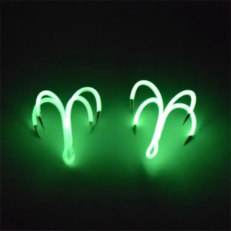 In stock 16# 18# Quadruple Squid Octopus Hooks Sea Hook Jig Assist Fourfold Luminous Fishing Hook