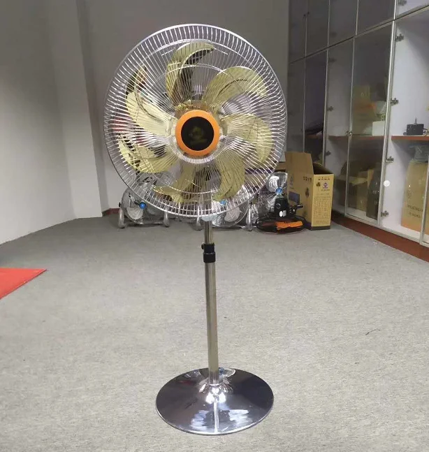 luxury 18inch Electric Cooling summer floor 7 blades  round metal base stand fan