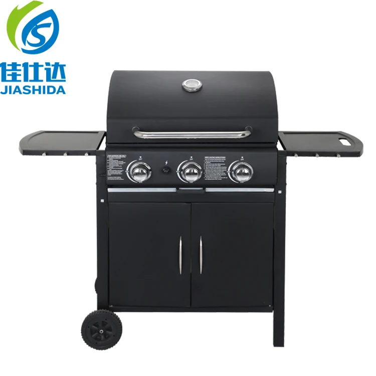 Прямая Заводская поставка, газовый гриль для барбекю, Профессиональный газовый гриль с 3 ГОРЕЛКАМИ, уличный газовый гриль для двора, сада, вечеринки