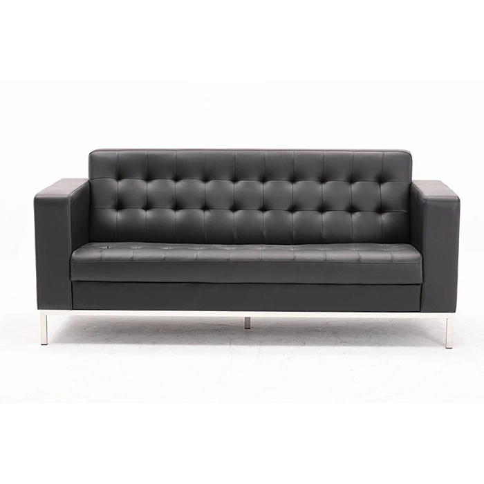 Nordic three seat sofa set furniture leather sofa for office