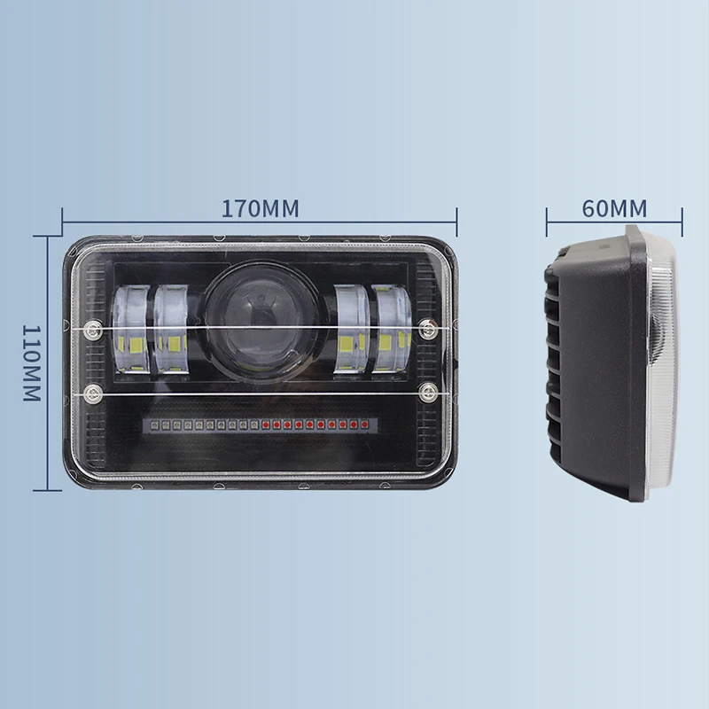 7 inch 40w car led headlight red and blue warning light For Car Headlight Auto DRL High/low Flashing Light Off-road Truck JEEP