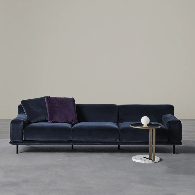 Modern and comfortable cushioned single seat three seat sofa business reception luxury leather office furniture sofa set