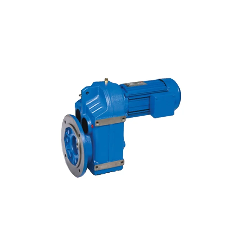 Guzuo Customized F Series Parallel Shaft Helical Geared Box Speed Reducer With Inline Torque Arm Transmission Reduction Gearmotor