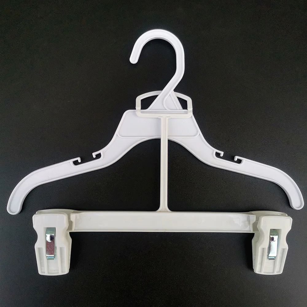 12inch 496 Wholesale Custom Transparent Plastic Hanger Baby Cheap Clothes Hanger Children Clothing Hanger
