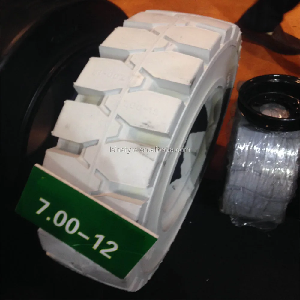 White Non Marking Tyre 250x15 300x15 9.00x16 8.25x20 Solid Forklift Industrial Tire