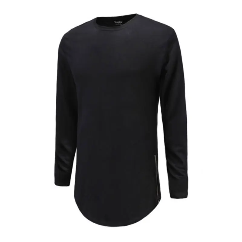Wholesale 100% Combed Cotton Blank White Long Sleeve T shirt