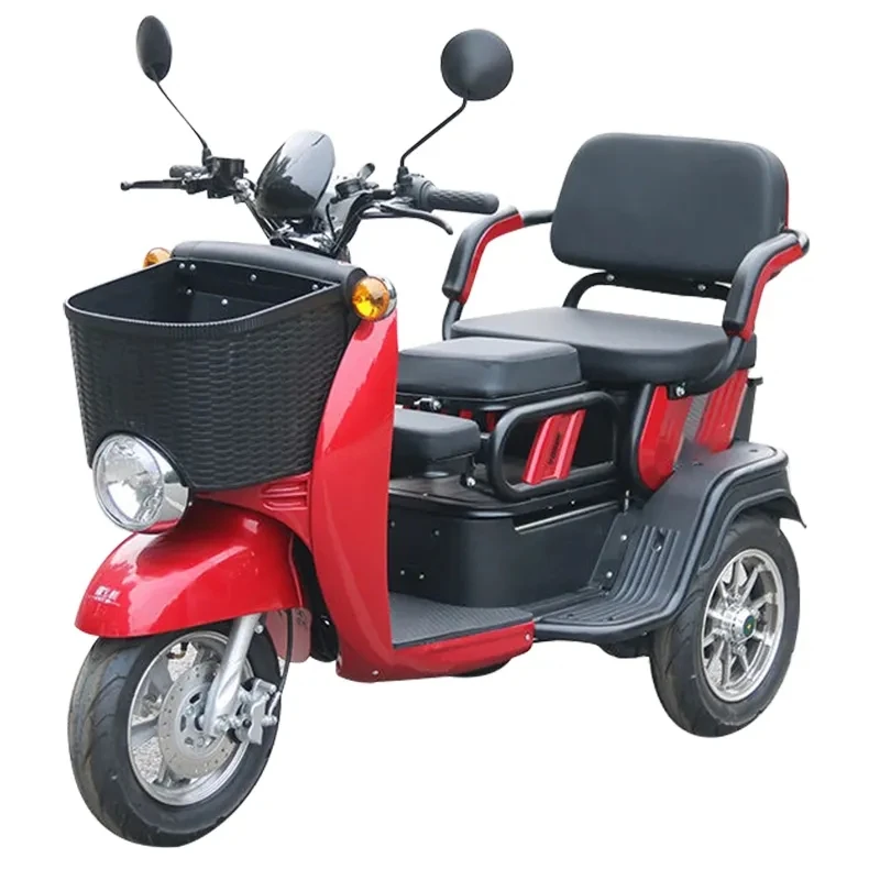 China Cheap Two Seats Adult three Wheel Electric Tricycle bike With Motor for Passenger